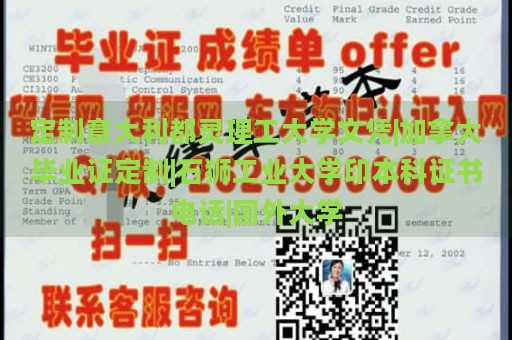 定制意大利都灵理工大学文凭|加拿大毕业证定制|石狮工业大学印本科证书电话|国外大学