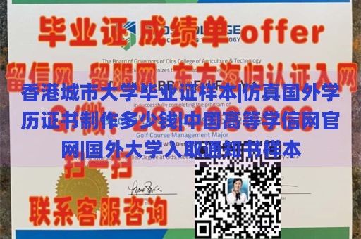 香港城市大学毕业证样本|仿真国外学历证书制作多少钱|中国高等学信网官网|国外大学入取通知书样本