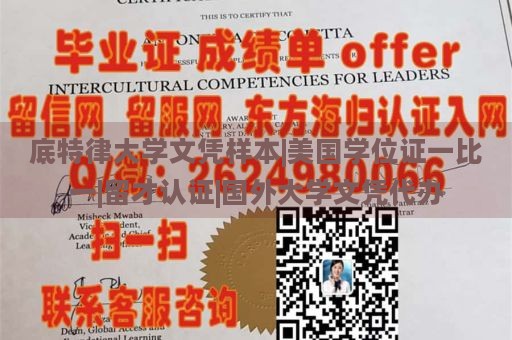 底特律大学文凭样本|美国学位证一比一|留才认证|国外大学文凭代办