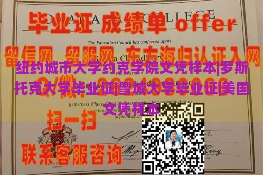 纽约城市大学约克学院文凭样本|罗斯托克大学毕业证|雪城大学毕业证|美国文凭样本