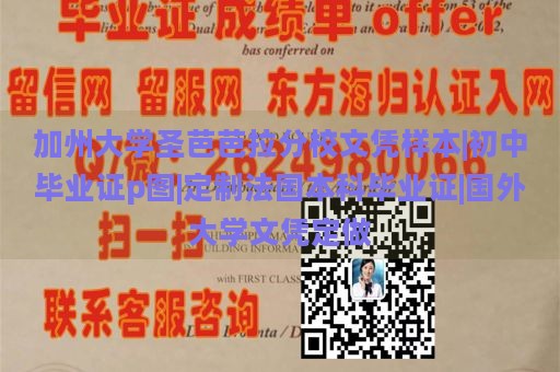 加州大学圣芭芭拉分校文凭样本|初中毕业证p图|定制法国本科毕业证|国外大学文凭定做