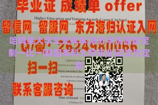 哈姆莱大学文凭样本|海外学历原版定制一比一|韩国本科大学毕业证|文凭定制