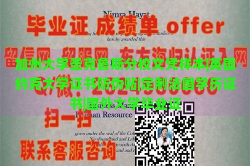 加州大学圣克鲁斯分校文凭样本|英国约克大学证书防伪贴|定制法国学历证书|国外大学毕业证