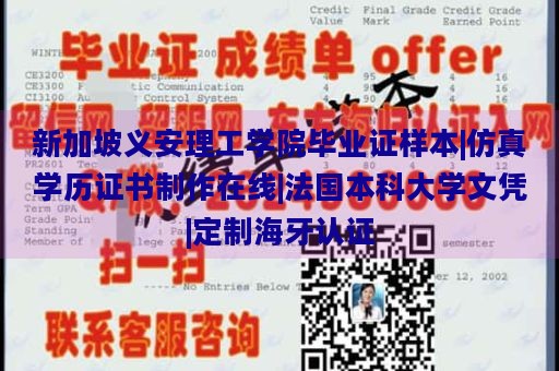 新加坡义安理工学院毕业证样本|仿真学历证书制作在线|法国本科大学文凭|定制海牙认证